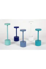 Şarjlı Dekoratif Ambiyans Masa Lambası - Yaman Açık Mavi Güvercin