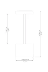 Şarjlı Dekoratif Ambiyans Masa Lambası - Yaman Açık Mavi Güvercin