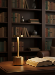 Şarjlı Dekoratif Ambiyans Masa Lambası - Yaman Light Old Gold Kaplama