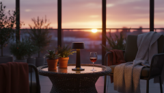 Type-C Dekoratif Ambiyans Masa Lambası - Linda Mat Siyah