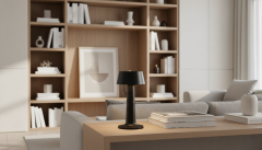 Type-C Dekoratif Ambiyans Masa Lambası - Linda Mat Siyah