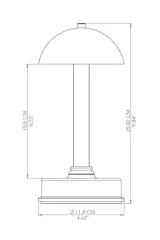 Şarjlı Dekoratif Ambiyans Premium Masa Lambası - Uzay Old Gold Kaplama(Kopya)